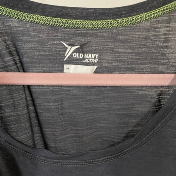 Old Navy dark gray sheer active wear top long sleeve Size Medium - Picture 6 of 6